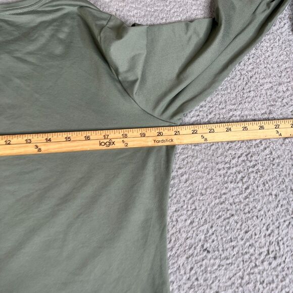 Hollister Crop T-Shirt Womans XXL Green Long Sleeve Stretch - Picture 10 of 12